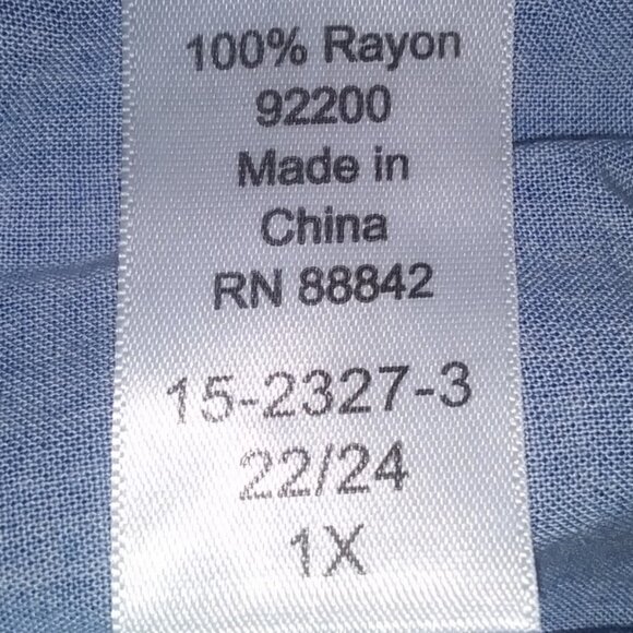 Dream Co. Women's Blue Drawstring Elastic Waist Wide Leg Capri Plus Size 22/24 - Picture 4 of 8